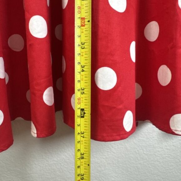 Minnie Mouse Retro Red Polka Dot Dress Woman's Medium Disney Parks Dress Shop - Picture 7 of 16